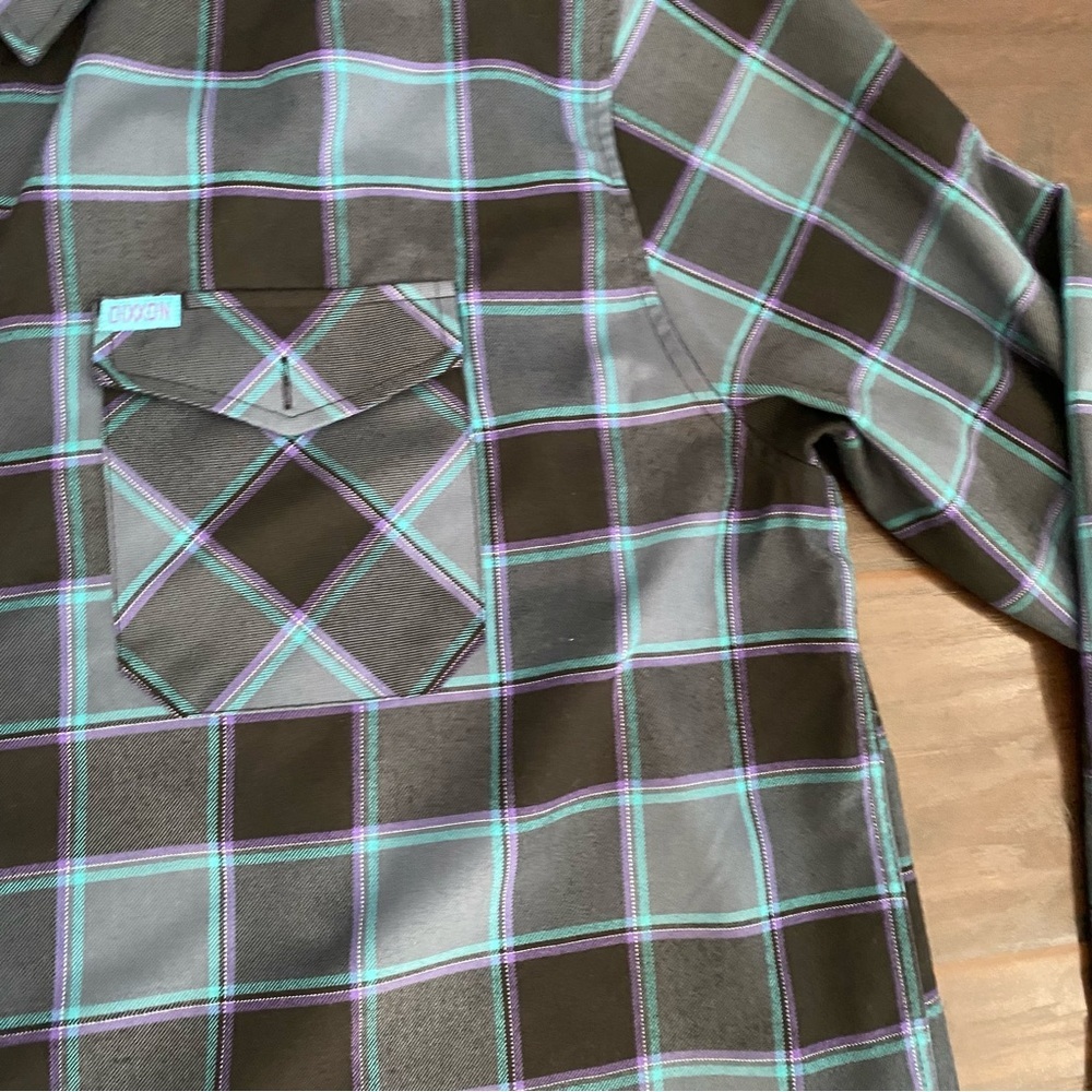 Dixxon Check Pattern Long Sleeve Button Down Shir… - image 2